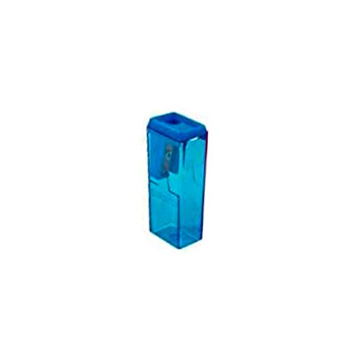 Apontador C/ Deposito Retangular Cores Sortidas - Leo  Leo Azul