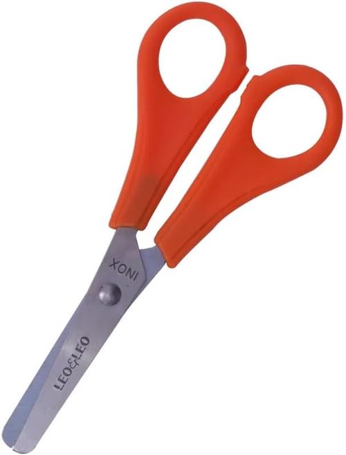Tesoura Escolar Cabo Colorido Cores Diversas Plus - Leoleo Azul