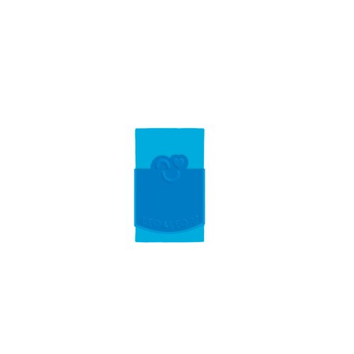 Borracha Colorida Com Capa Plastica - Leo  Leo Azul