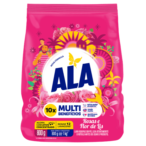 Sabao Em Po Rosas e Flor de Lis Ala 800g