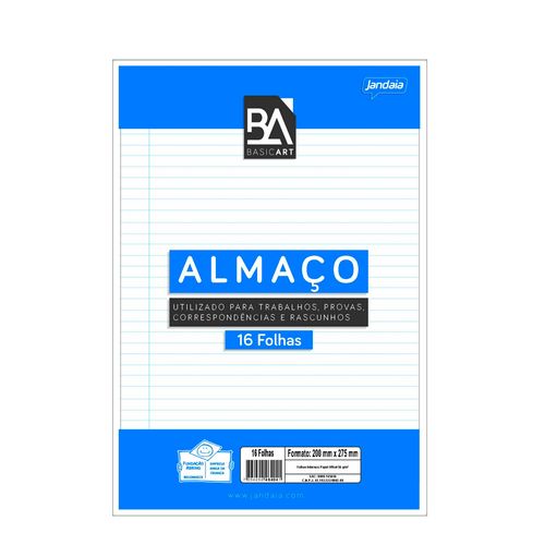 Papel Pautado - 200x275 - Almaco Basico - 16 Folhas - Jandaia