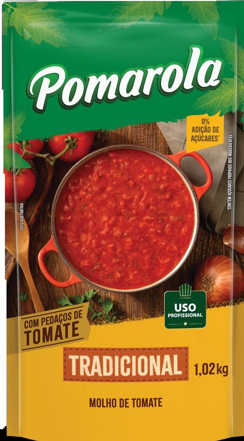 Molho de Tomate Tradicional Pomarola 1,02kg