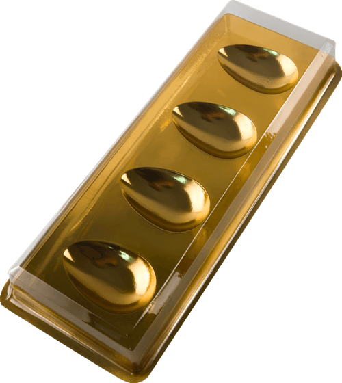 Caixa Degustacao Mini Ovo Dourado 50g C/4