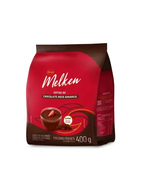 Chocolate Gotas Meio Amargo Melken 400g