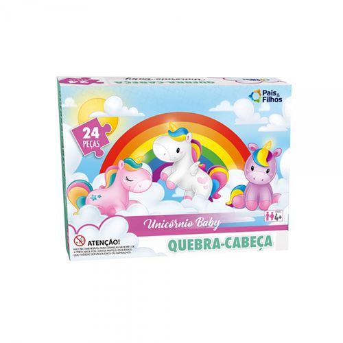 Quebra Cabeca Unicornio Baby C/24 Pecas Pais e Filhos