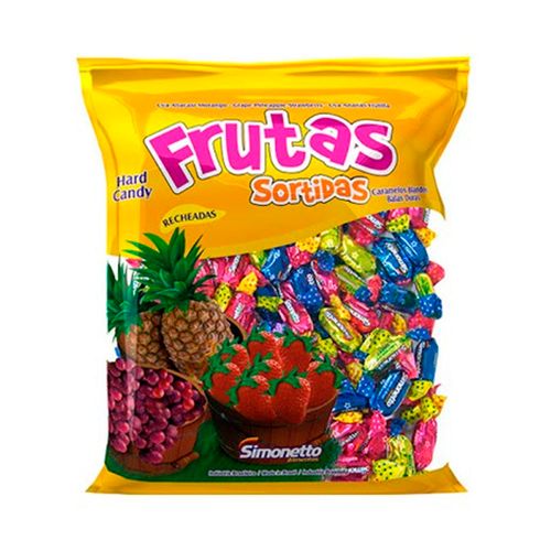 Bala Frutas Recheadas Sortidas 400g - Simonetto