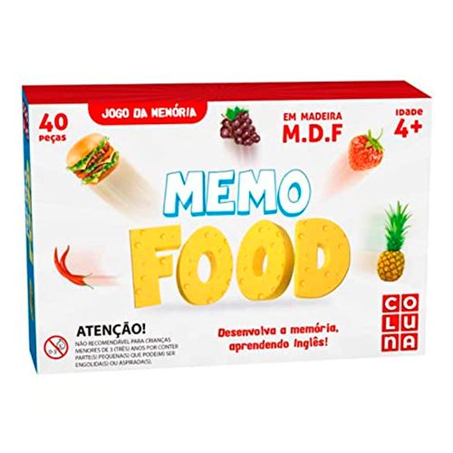 Jogo da Memoria Memo Food 40 Pecas - Coluna