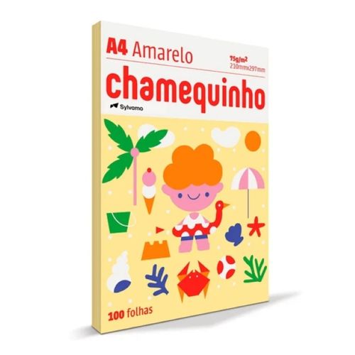 Chamequinho Papel A4, 210 X 297 Mm, 100 Folhas, Amarelo