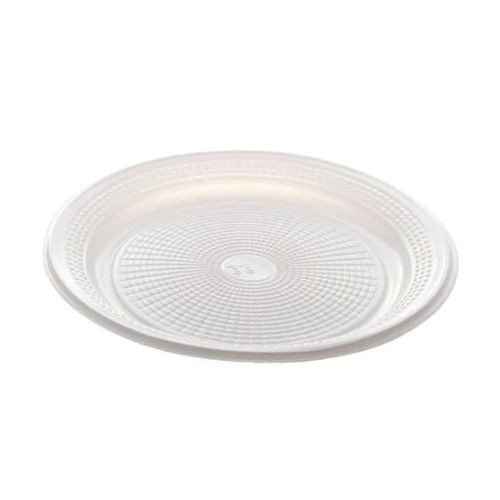 Prato Plastico Redondo 15cm Biodegradavel Branco Trik C/10