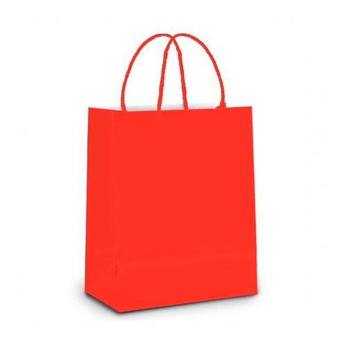 Sacola Papel Vermelha Tam P - 21,5x15x8 - Cromus Un