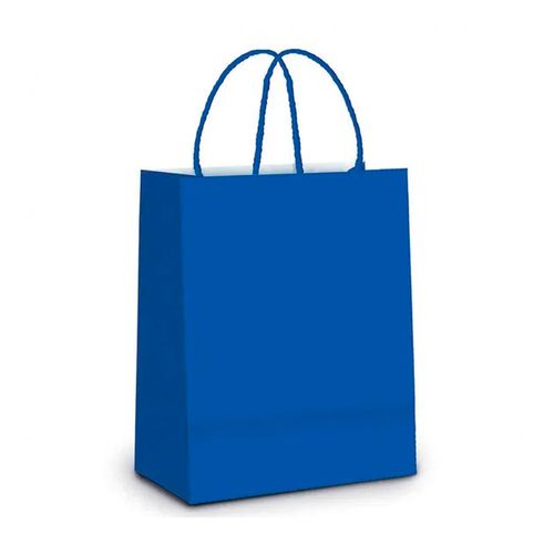 Sacola Papel Azul Royal Tam P -21,5x15x8 - Cromus Un
