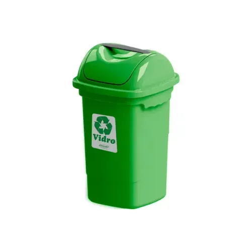 Lixeira Basculante Plasvale Verde30 Litros