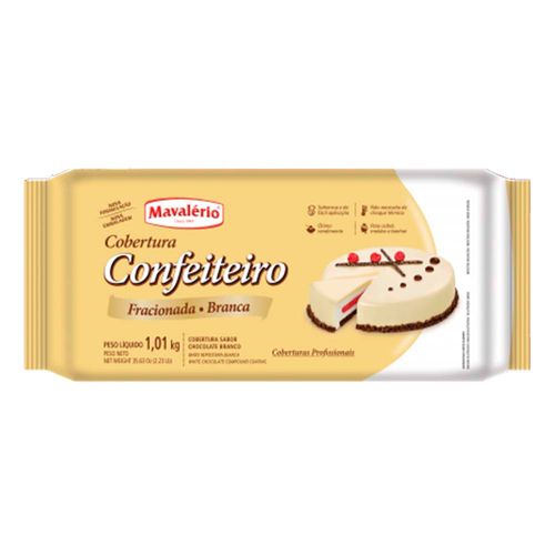 Cobertura Confeiteiro Chocolate Branco 1,01kg - Mavalerio