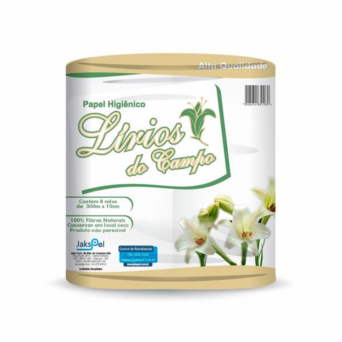 Papel Higienico 300mt Lirio do Campo C/8 Rolos
