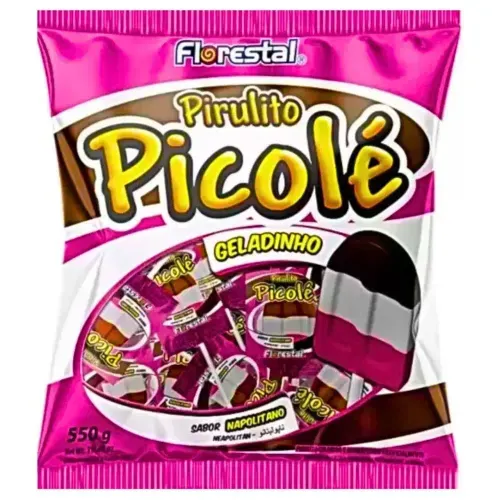 Pirulito Picole Napolitano 550g - Florestal