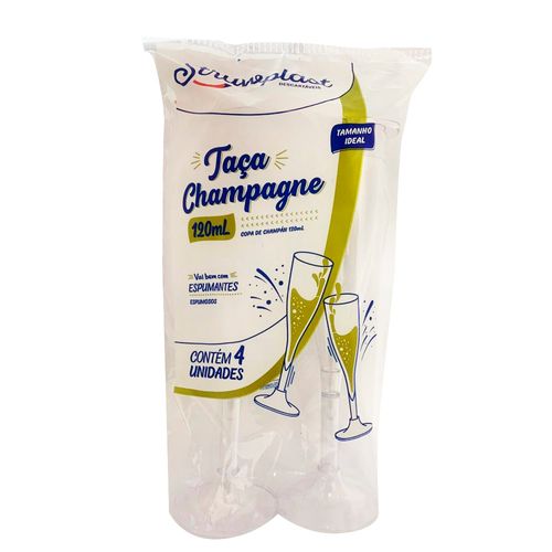 Taca Champagne 120ml Cristal Strawplast Pc4