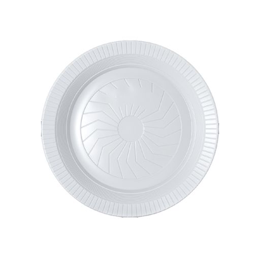 Prato Plast 23cm Bco Fundo Cristalcopo Pc10