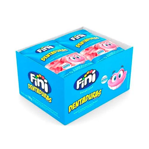 Mini Dentaduras Com 12 Pacotes de 15g Cada - Fini
