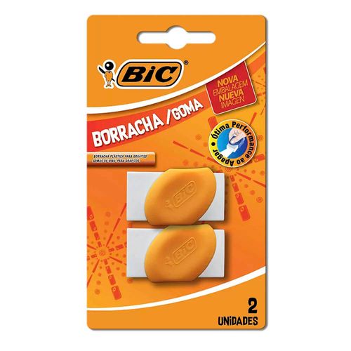 Borracha Branca Nova Bic C/2 Unidades