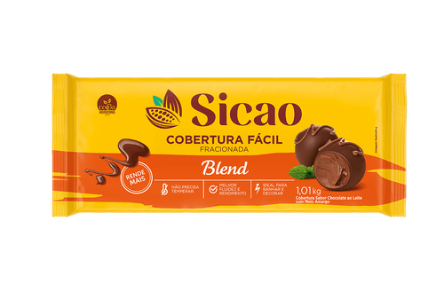 Cobertura Chocolate Fracionado Blend Dia a Dia 1,01kg - Sicao
