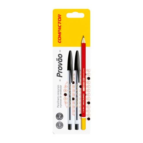 Conjunto Escolar Provao Blister Com 3 Un - Compactor