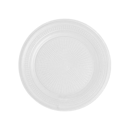 Prato Plastico Redondo 18cm Biodegradavel Branco Trik C/10