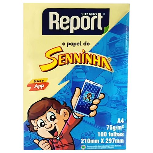 Papel Sulfite Report Seninha A4 Amarelo 75g