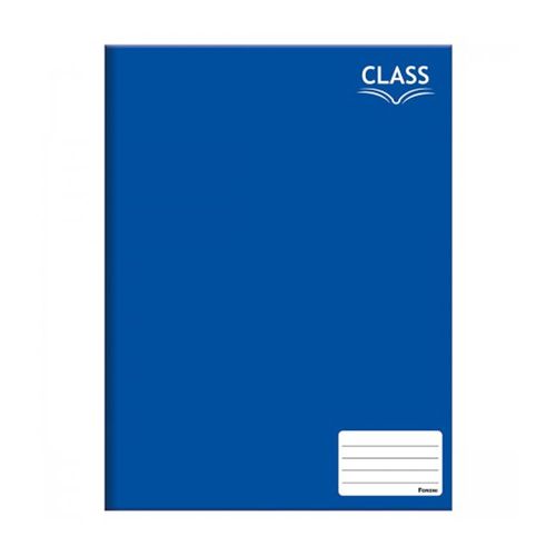 Caderno Brochurao Capa Dura 80fl Class Azul Foroni