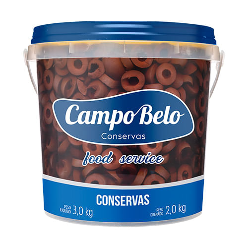 Azeitona Preta Fatiada Balde Campo Belo 2kg