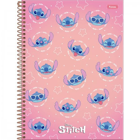 Caderno Universitario 10x1 Capa Dura Stitch 160fl Foroni