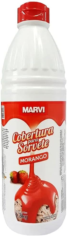 Cobertura P/sorvete Morango Marvi 1,01kg