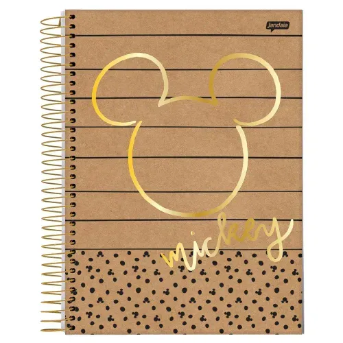Caderno Universitario 1 Materia Mickey e Minnie Arts Kraft Mickey 80fls Jandaia
