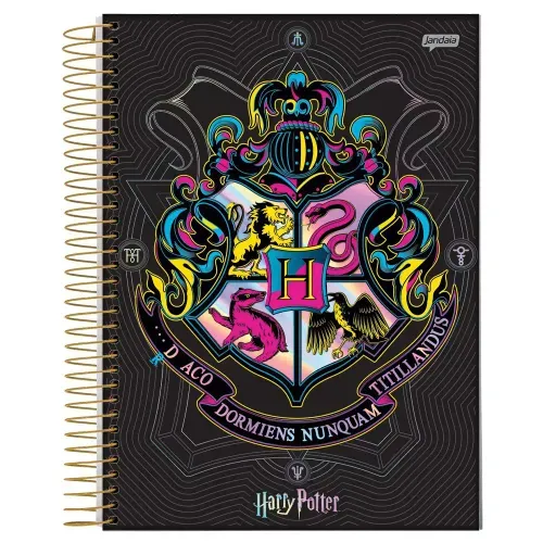 Caderno Universitario 10 Materias Capa Dura Harry Potter Dormiens Nunquam 200fls Jandaia