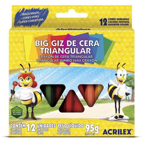 Big Giz de Cera Triangular C/12 Acrilex