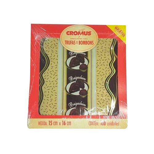 Embalagem Para Trufa 15x16 Brigadeiro Pacote Com 100 Un - Cromus