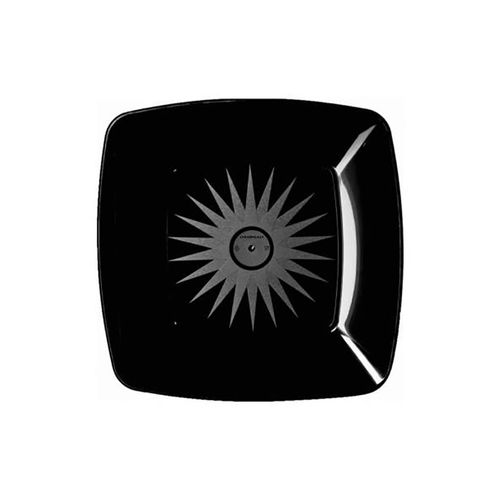Prato Plastico Descartavel Quadrado 18cm Preto Strawplast C/10 Unidades