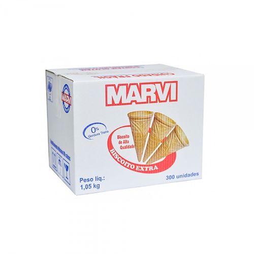 Casquinha P/ Sorvete Biscoito Extra C/300 - Marvi