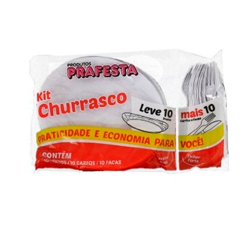 Kit Churrasco Cristal Prafesta C/10