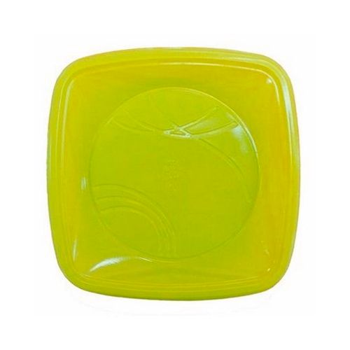 Prato Plastico Quadrado Amarelo 15cm Biodegadavel Com 10 Un - Trik