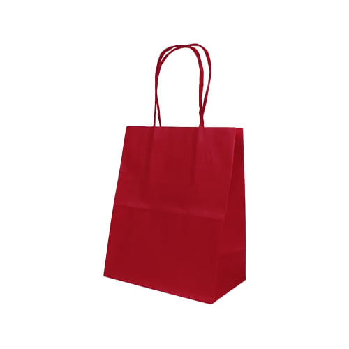 Sacola de Papel Vermelho 26x21x09 Stamp Un