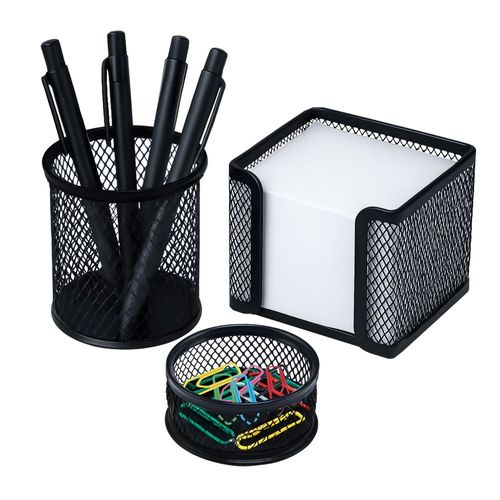 Kit 3 Pecas de Organizadores Aramado Preto Dello