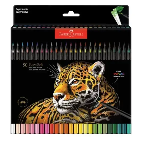 Lapis Ecolapis de Cor Supersoft 50 Cores Faber