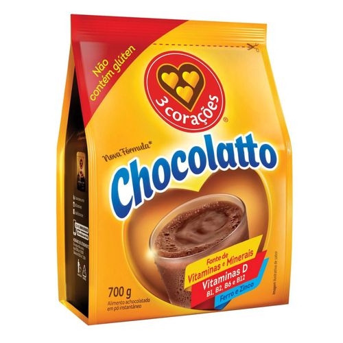 Achocolatado Chocolatto 3 Coracoes 400g