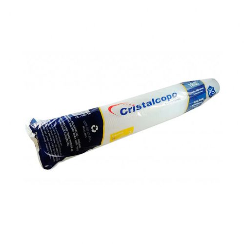 Copo Plastico 180ml Transparente Pacote C/ 100un - Cristalcopo