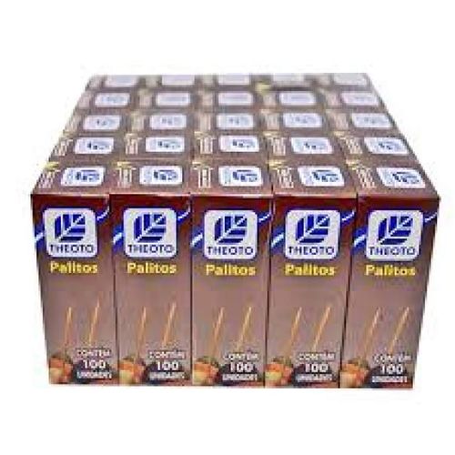 Palito de Dente Theoto Pacote Com 25x100