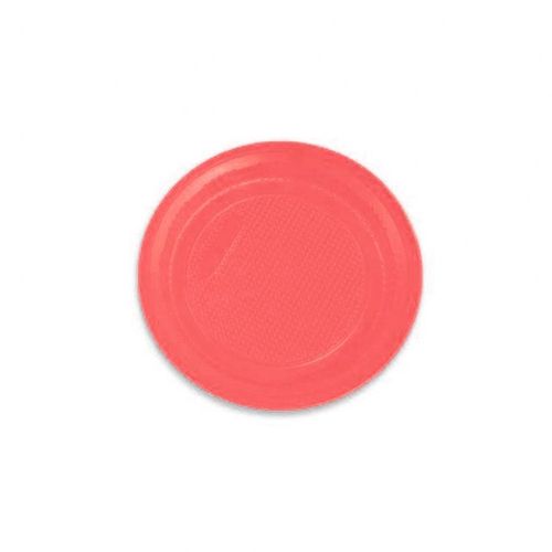 Prato Plastico Descartavel 15cm Vermelho Copobras C/10 Unidades