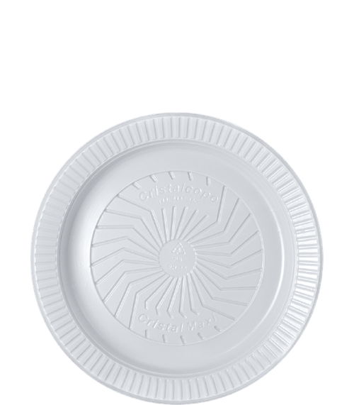 Prato Plastico Branco 15cm Cristalcopo 10un