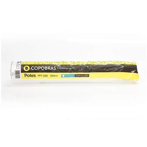 Pote Plastico 200ml Ppt Transparente Pacote Com 50 Un - Copobras