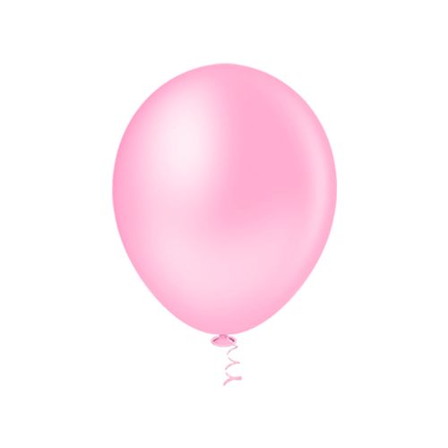 Balao N09 Liso Rosa Baby Pacote Com 50 - Pic Pic