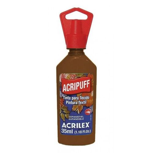 Tinta Tecido Acripuff Marrom 35ml - Acrilex